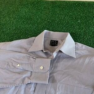 Jos A Bank Executive Collection Dress Shirt LS Purple White‎ Mens 15 1/2 - 33